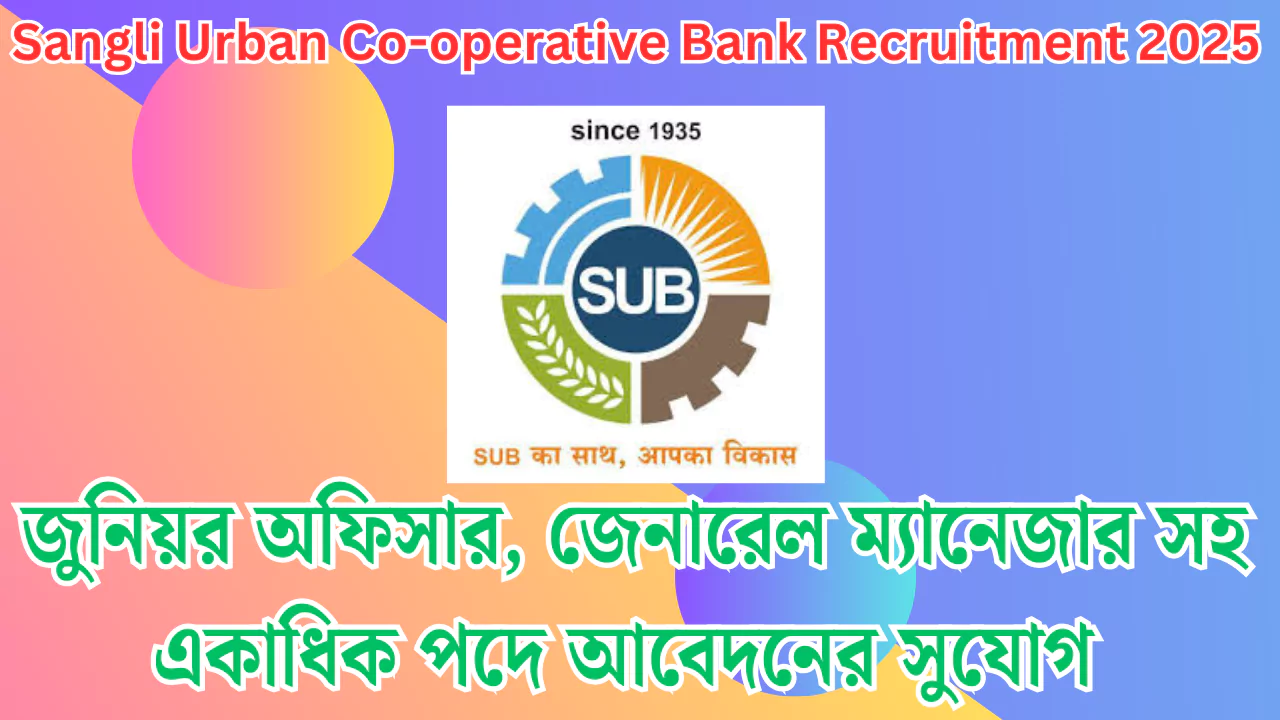 Sangli Urban Co-operative Bank Recruitment 2025